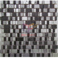 Black and Silver Mixed Color Resin Mosaic Tiles (CSR081)